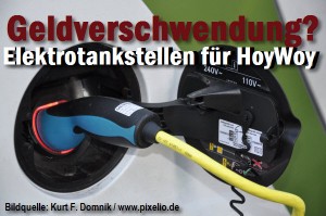 Geldverschwendung? Elektrotankstellen in Hoyerswerda.