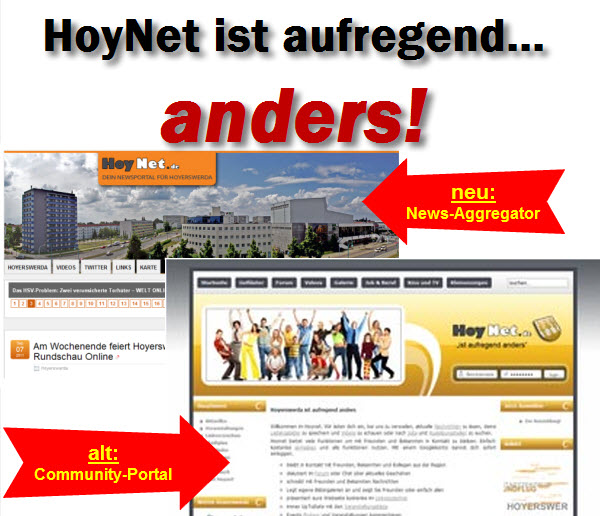 HoyNet ist aufregend ... anders! Die Wandlung vom Community-Portal zum News-Aggregator.