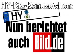 HY-Kfz-Kennzeichen: Nun berichtet auch BILD