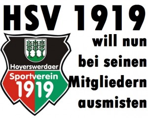 Der Hoyerswerdaer Sportverein 1919 will nun bei seinen Mitgliedern ausmisten.