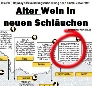 Wie BILD HoyWoy's Bevölkerungsentwicklung noch einmal verwurstet: Alter Wein in neuen Schläuchen