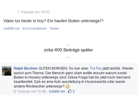 Der Stein des Anstoßes: Der Linke-Politiker postete eine Antwort.