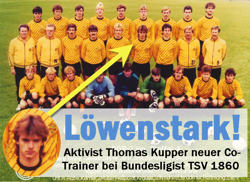 Löwenstark!  Aktivist Thomas Kupper neuer Co-Trainer bei Bundesligist TSV 1860 München!